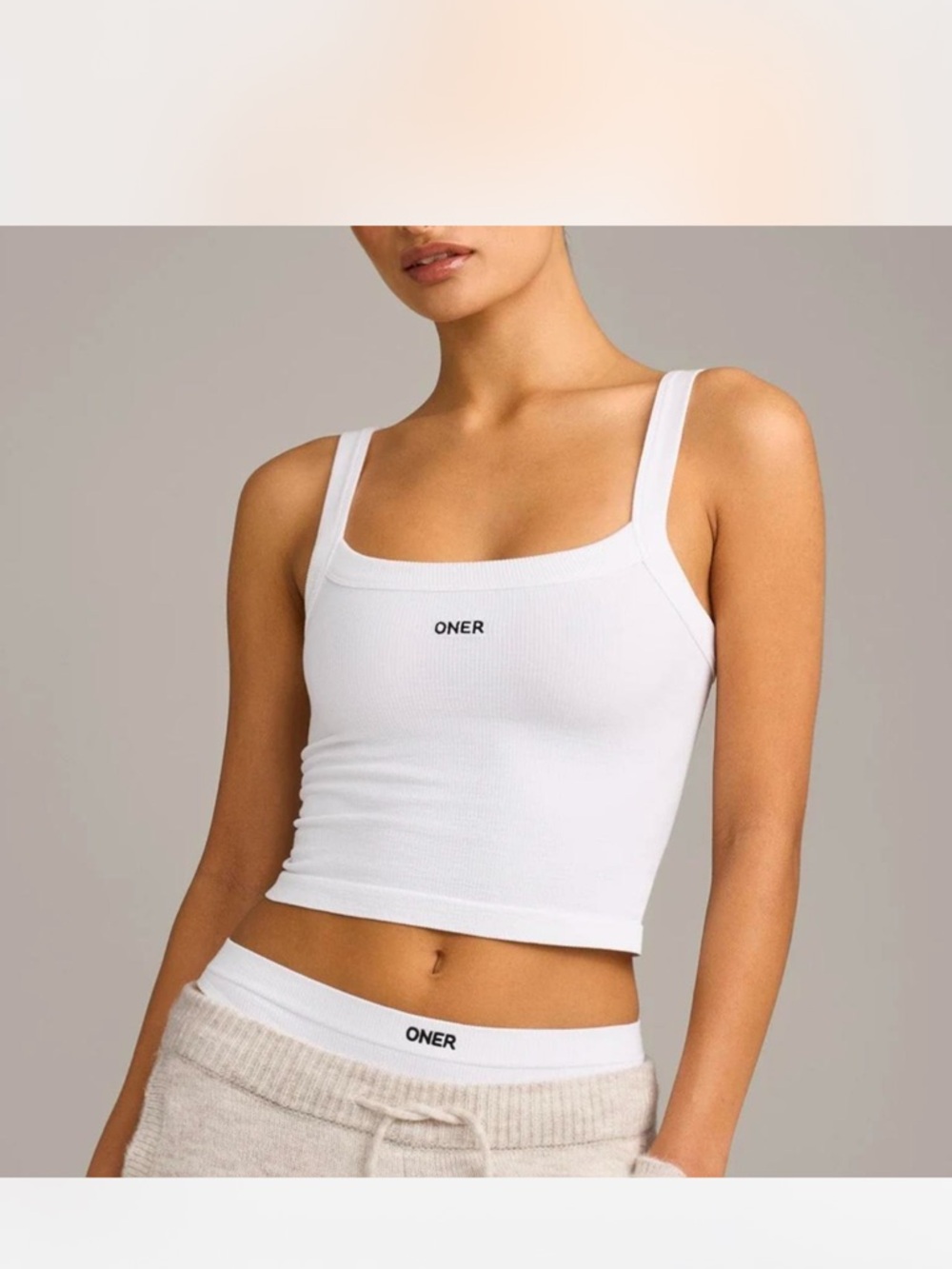 OnerActive Seamless Scoop Neck Vest White